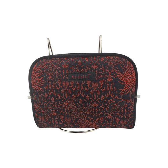 Modella Cosmetic Makeup Bag Red  Black Accessory Mandarin Case Fashion Travel - Picture 1 of 5